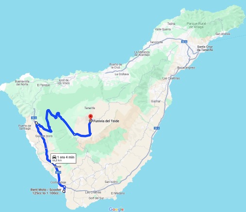 Motorbike Route to Teide with Cable Car